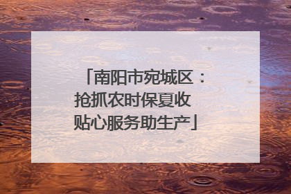 南阳市宛城区：抢抓农时保夏收 贴心服务助生产
