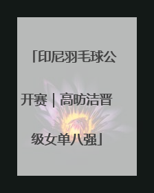 印尼羽毛球公开赛｜高昉洁晋级女单八强