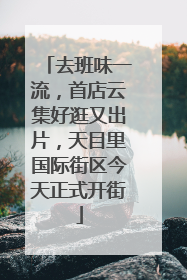去班味一流，首店云集好逛又出片，天目里国际街区今天正式开街