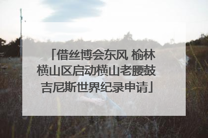 借丝博会东风 榆林横山区启动横山老腰鼓吉尼斯世界纪录申请