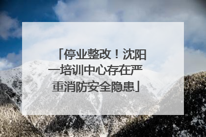 停业整改！沈阳一培训中心存在严重消防安全隐患