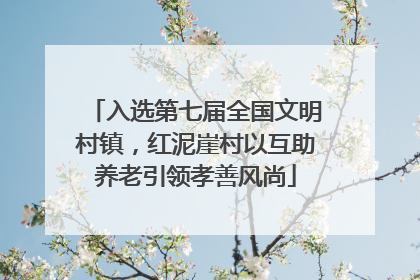 入选第七届全国文明村镇，红泥崖村以互助养老引领孝善风尚