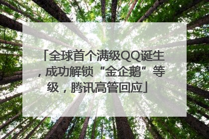 全球首个满级QQ诞生，成功解锁“金企鹅”等级，腾讯高管回应