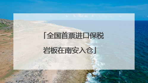 全国首票进口保税岩板在南安入仓