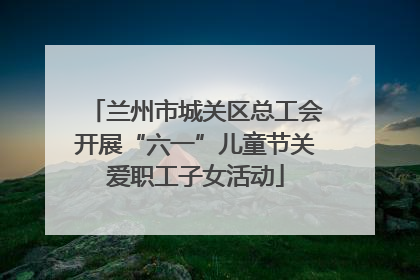 兰州市城关区总工会开展“六一”儿童节关爱职工子女活动