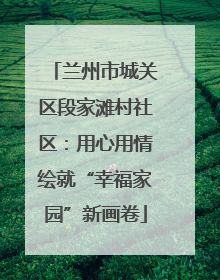 兰州市城关区段家滩村社区：用心用情绘就“幸福家园”新画卷