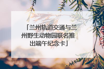 兰州轨道交通与兰州野生动物园联名推出端午纪念卡