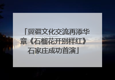 冀疆文化交流再添华章《石榴花开别样红》石家庄成功首演