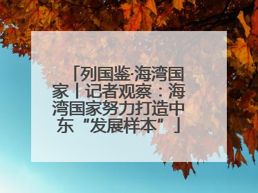 列国鉴·海湾国家丨记者观察：海湾国家努力打造中东“发展样本”