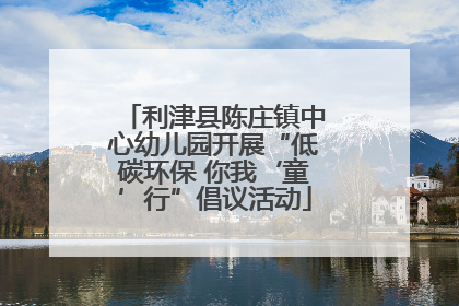 利津县陈庄镇中心幼儿园开展“低碳环保 你我‘童’行”倡议活动