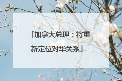加拿大总理：将重新定位对华关系