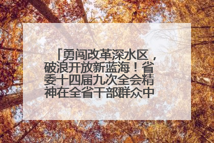 勇闯改革深水区，破浪开放新蓝海！省委十四届九次全会精神在全省干部群众中引发热烈反响