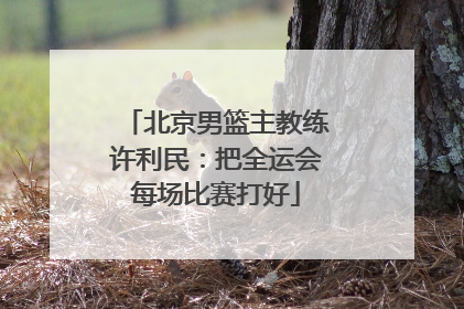 北京男篮主教练许利民：把全运会每场比赛打好