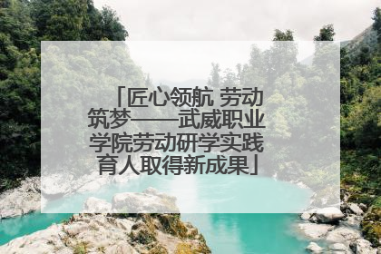 匠心领航 劳动筑梦——武威职业学院劳动研学实践育人取得新成果