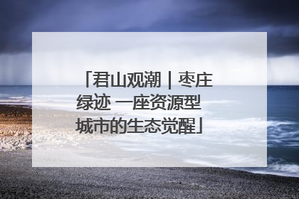 君山观潮｜枣庄绿迹 一座资源型城市的生态觉醒