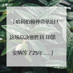 哈利伯顿神奇依旧！这场总决赛胜利 印第安纳等了25年……