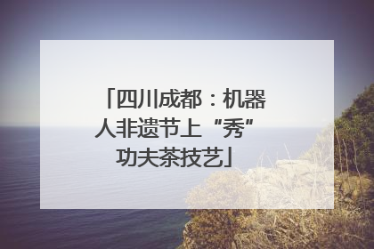 四川成都：机器人非遗节上“秀”功夫茶技艺