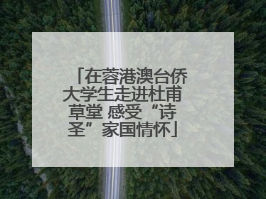 在蓉港澳台侨大学生走进杜甫草堂 感受“诗圣”家国情怀