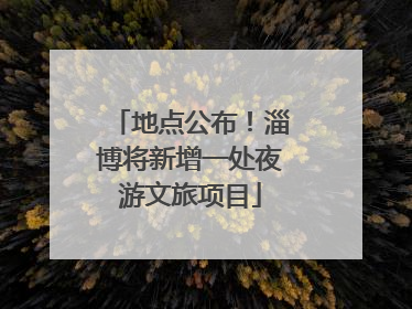 地点公布！淄博将新增一处夜游文旅项目