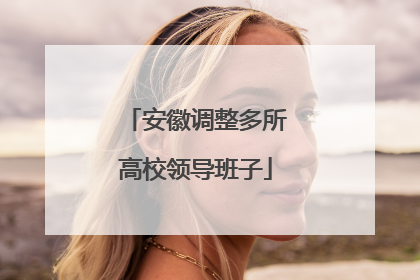 安徽调整多所高校领导班子