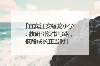 宜宾江安蟠龙小学：教研引领书写路，低段成长正当时