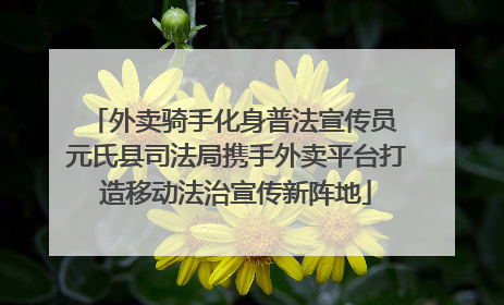 外卖骑手化身普法宣传员 元氏县司法局携手外卖平台打造移动法治宣传新阵地
