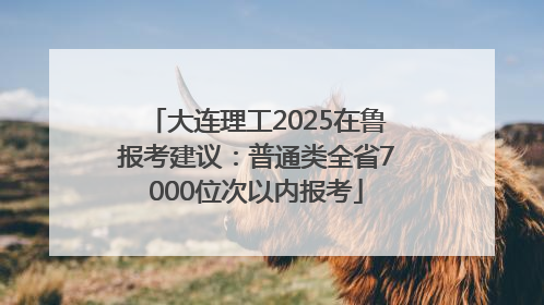 大连理工2025在鲁报考建议：普通类全省7000位次以内报考