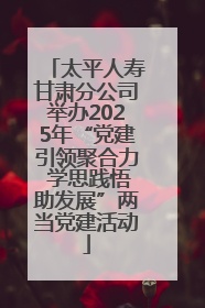 太平人寿甘肃分公司举办2025年“党建引领聚合力 学思践悟助发展”两当党建活动