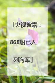 央视披露：868船已入列海军