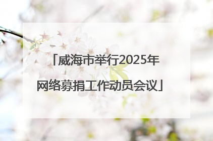 威海市举行2025年网络募捐工作动员会议