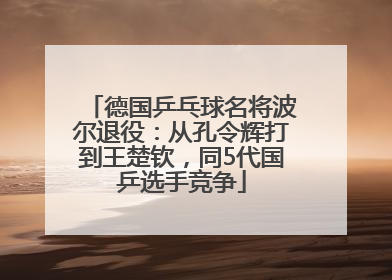 德国乒乓球名将波尔退役：从孔令辉打到王楚钦，同5代国乒选手竞争