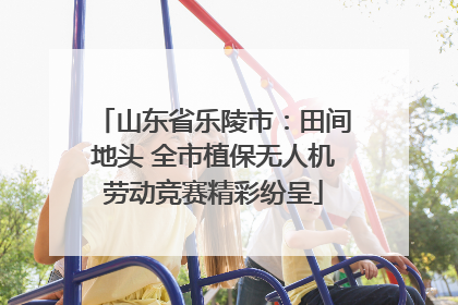 山东省乐陵市：田间地头 全市植保无人机劳动竞赛精彩纷呈
