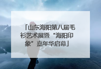 山东海阳第八届毛衫艺术展暨“海阳印象”嘉年华启幕