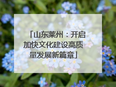 山东莱州：开启加快文化建设高质量发展新篇章