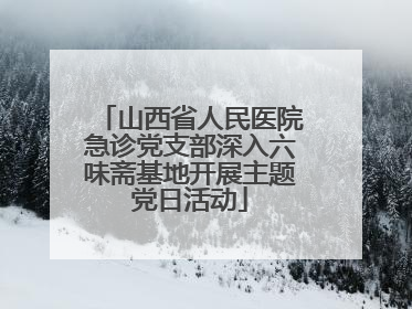 山西省人民医院急诊党支部深入六味斋基地开展主题党日活动