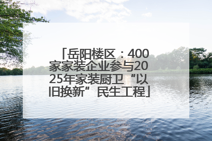 岳阳楼区：400家家装企业参与2025年家装厨卫“以旧换新”民生工程