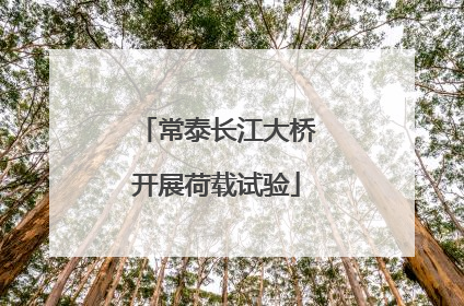 常泰长江大桥开展荷载试验