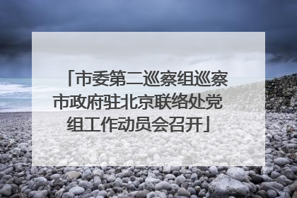 市委第二巡察组巡察市政府驻北京联络处党组工作动员会召开