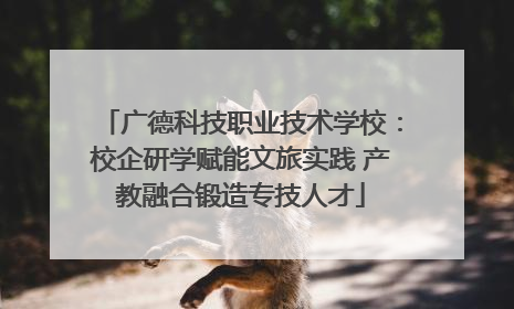 广德科技职业技术学校：校企研学赋能文旅实践 产教融合锻造专技人才
