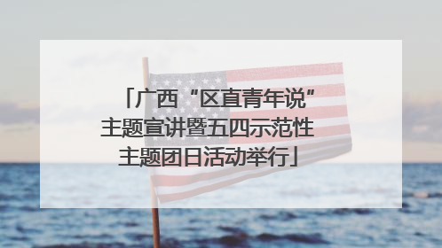 广西“区直青年说”主题宣讲暨五四示范性主题团日活动举行