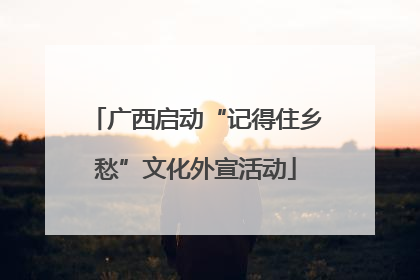 广西启动“记得住乡愁”文化外宣活动