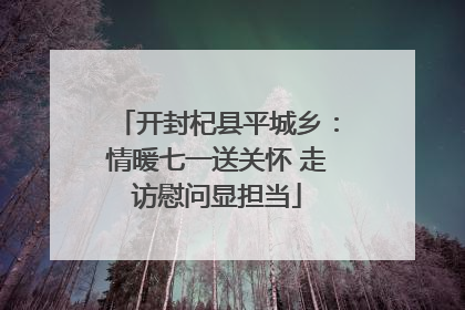 开封杞县平城乡：情暖七一送关怀 走访慰问显担当