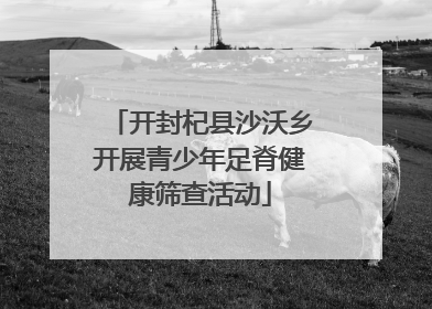 开封杞县沙沃乡开展青少年足脊健康筛查活动