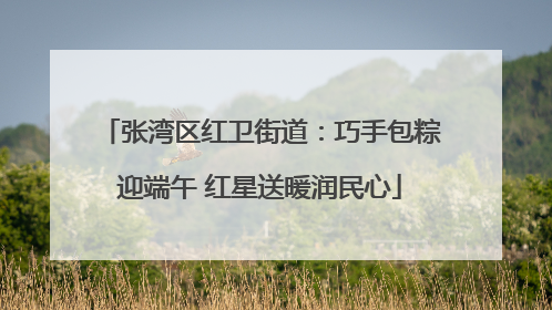 张湾区红卫街道：巧手包粽迎端午 红星送暖润民心