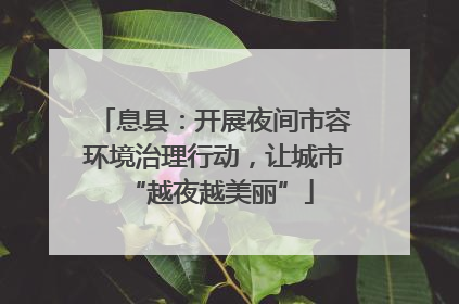 息县：开展夜间市容环境治理行动，让城市 “越夜越美丽”