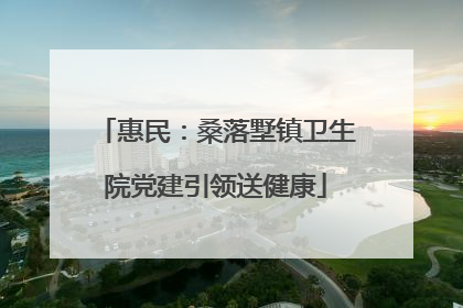 惠民：桑落墅镇卫生院党建引领送健康