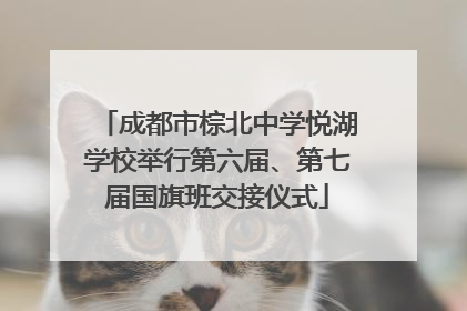 成都市棕北中学悦湖学校举行第六届、第七届国旗班交接仪式
