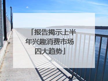 报告揭示上半年兴趣消费市场四大趋势