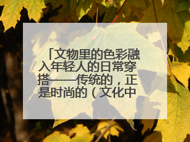 文物里的色彩融入年轻人的日常穿搭——传统的，正是时尚的（文化中国行·这些美 很中国）