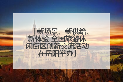 新场景、新供给、新体验 全国旅游休闲街区创新交流活动在岳阳举办
